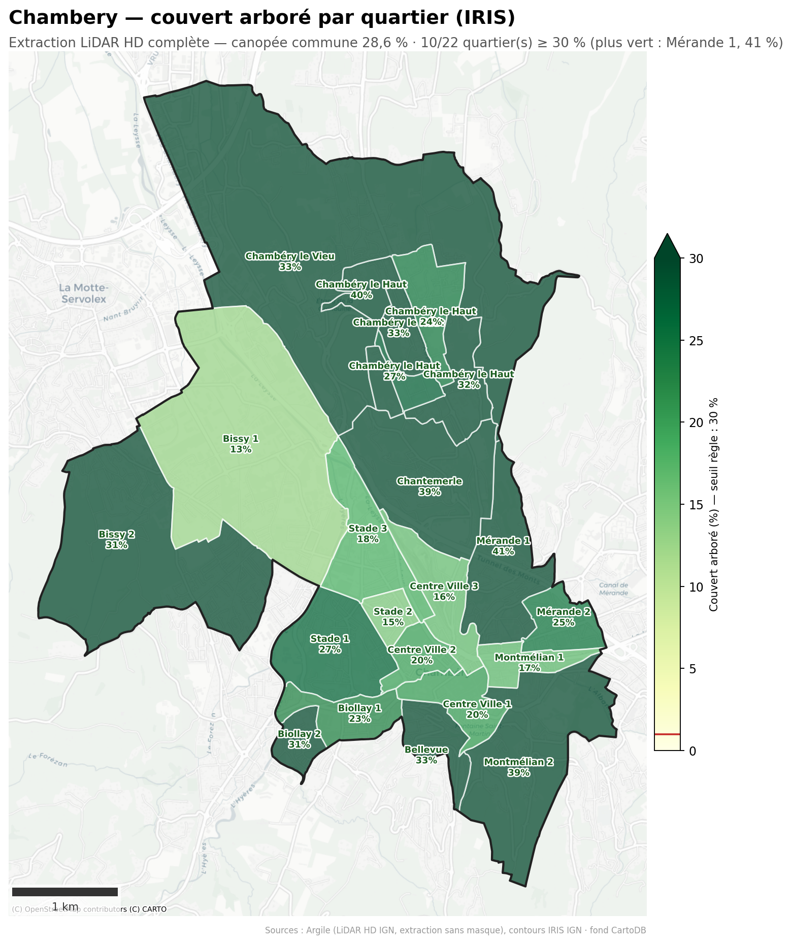 Villeurbanne, logements à plus de 300 m d'un espace vert