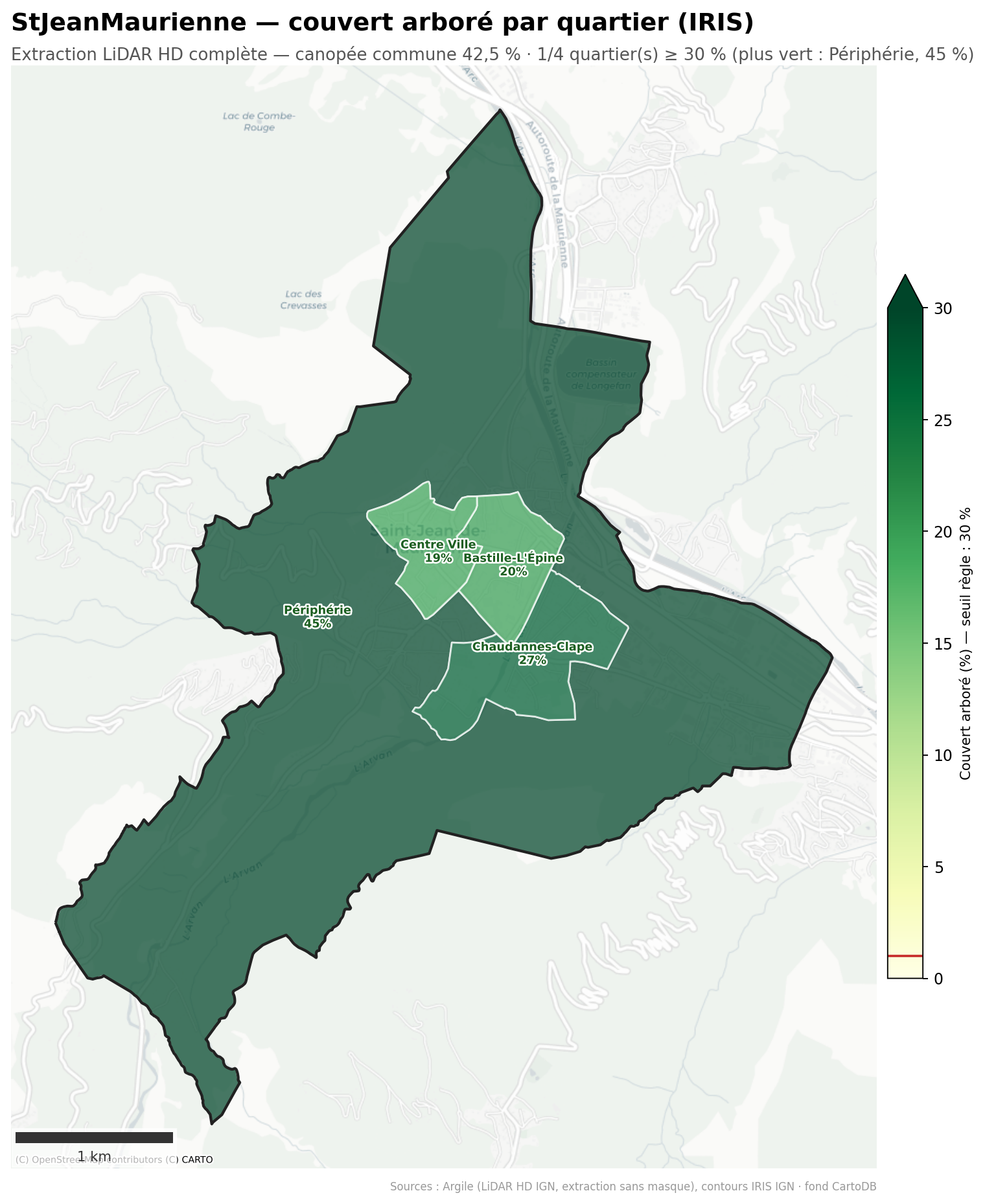 Villeurbanne, logements à plus de 300 m d'un espace vert