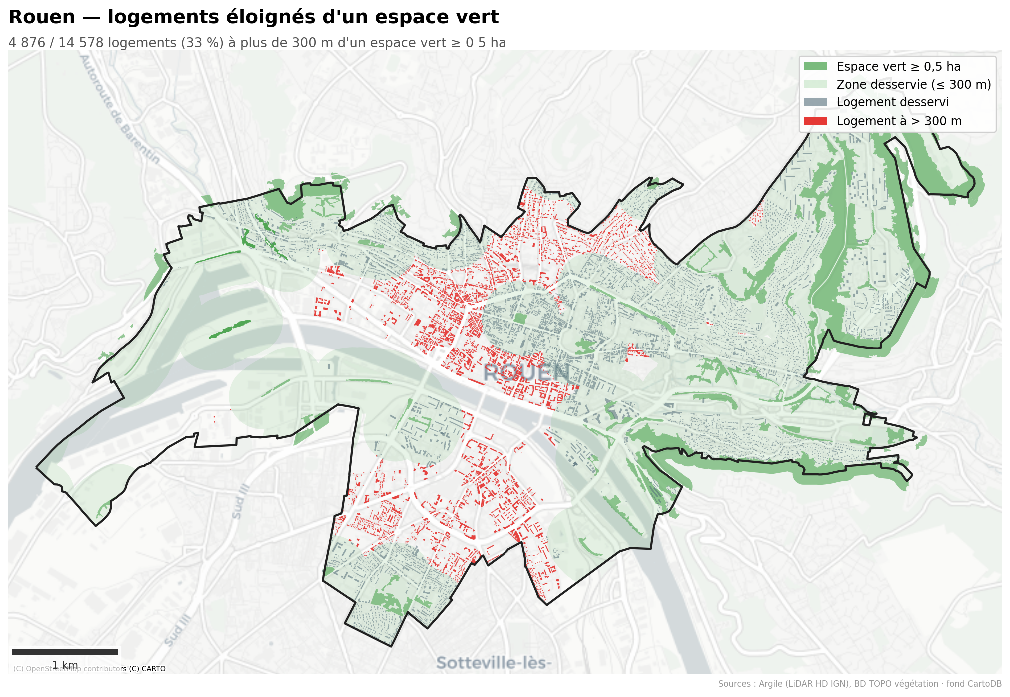 Carte de Rouen
