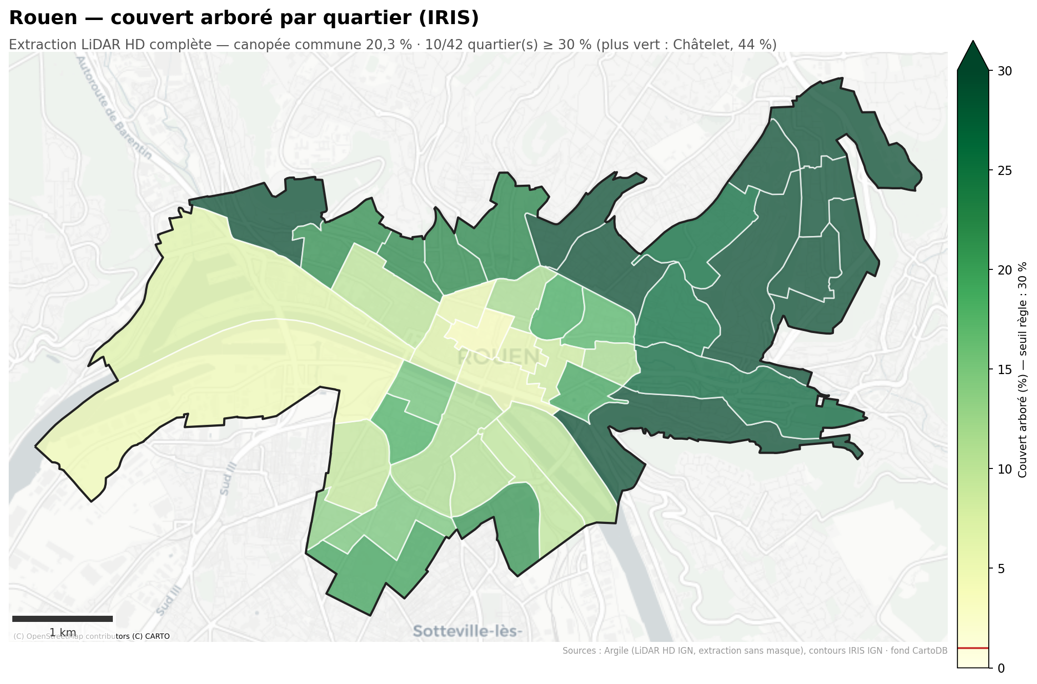 Carte de Rouen