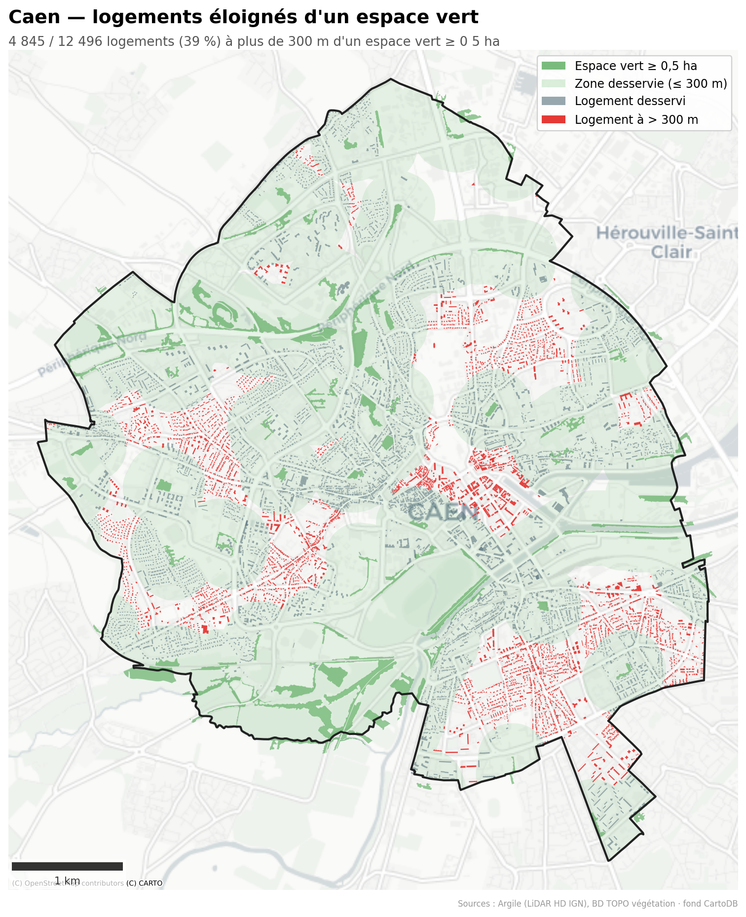 Carte de Caen