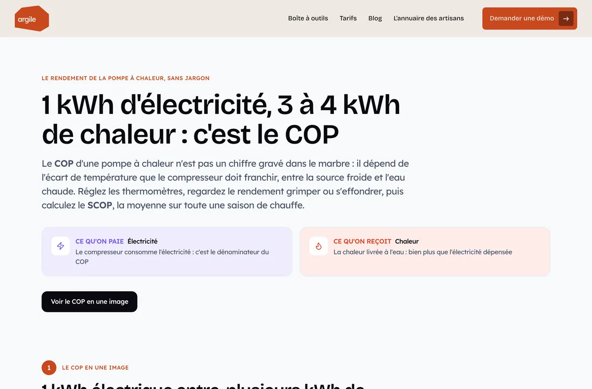 Le COP et le SCOP d’une pompe à chaleur