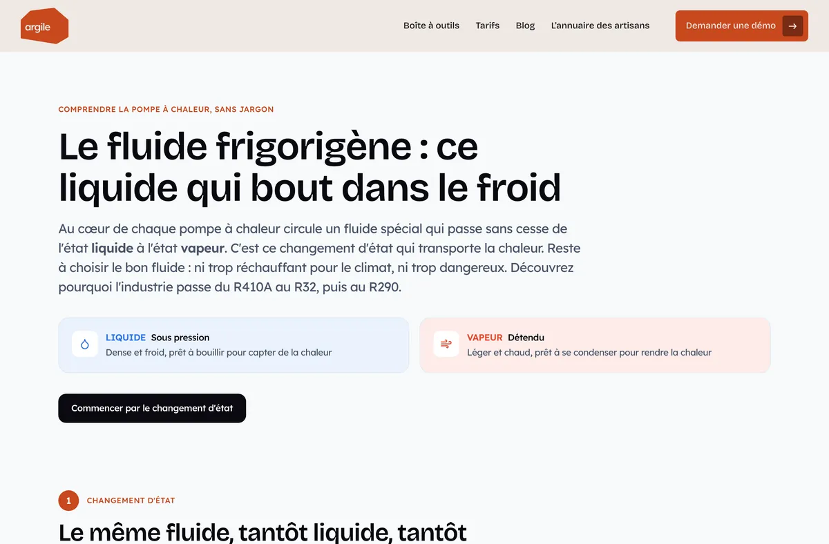 Le fluide frigorigène d’une PAC
