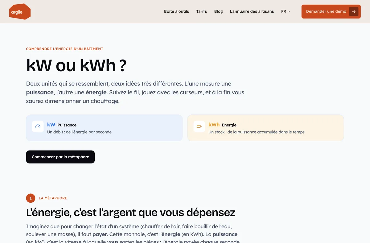 kW ou kWh ?